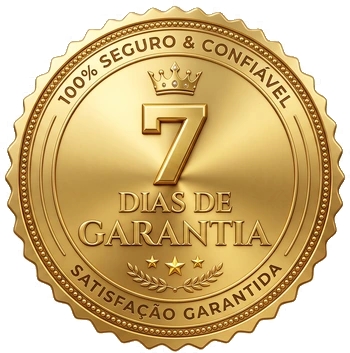 Selo de 7 dias de garantia, satisfação garantida